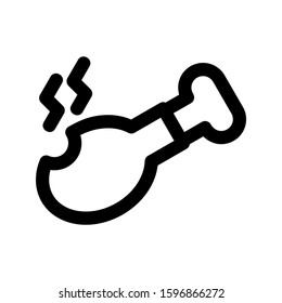 leg piece icon isolated sign symbol vector illustration - high quality black style vector icons
