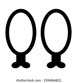 leg piece icon isolated sign symbol vector illustration - high quality black style vector icons
