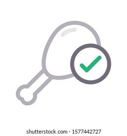 leg piece vector color line icon 