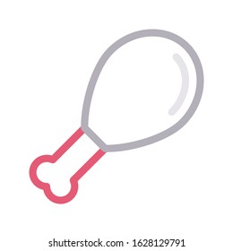 leg piece vector color line icon 