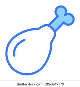 icono de contorno vectorial de pieza de pierna. Símbolos modernos de línea delgada. Colección de elementos tradicionales.