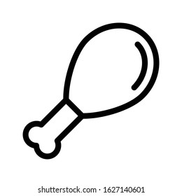 leg piece vector thin line icon 