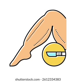 leg plastic surgery color icon vector. leg plastic surgery sign. isolated symbol illustration
