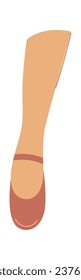 Leg In Pointe Shoes Vector Illustration