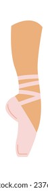 Leg In Pointe Shoes Vector Illustration