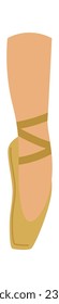 Leg In Pointe Shoes Vector Illustration