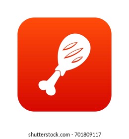 Leg of pork icon digital red for any design isolated on white vector illustration