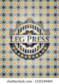 Leg Press arabesque emblem background. arabic decoration.