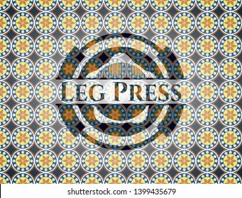 Leg Press Arabic Badge. Arabesque Decoration.