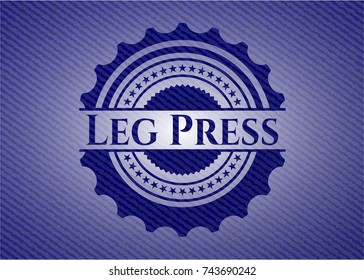 Leg Press denim background
