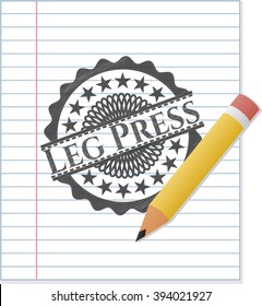 Leg Press drawn with pencil strokes