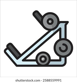 Leg Press Icon Element For Design