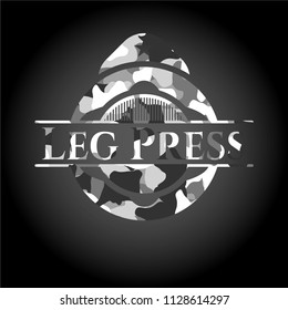 Leg Press on grey camo pattern