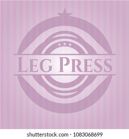  Leg Press pink emblem. Retro
