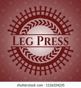 Leg Press red emblem. Retro