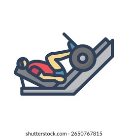 Leg press Vector Icon which can easily modify or edit

