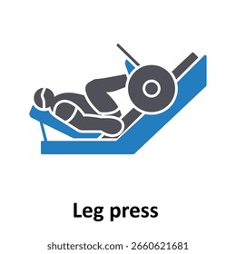 Icono del Vector de la prensa de la pierna que puede modificar o editar fácilmente
