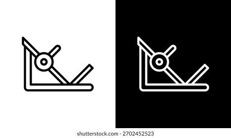 Diseño de conjunto de iconos blancos de Prensa de pierna