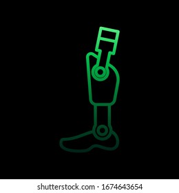 Leg prosthesis nolan icon. Simple thin line, outline vector of intelligence icons for ui and ux, website or mobile application