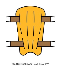 leg protection line icon vector. leg protection sign. isolated symbol illustration