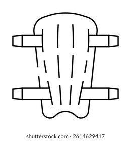 leg protection line icon vector. leg protection sign. isolated contour symbol black illustration