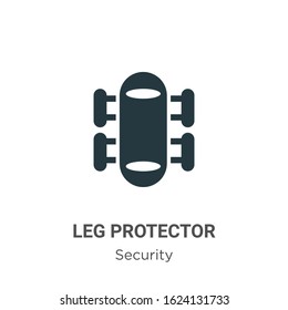 Leg protector glyph icon vector on white background. Flat vector leg protector icon symbol sign from modern security collection for mobile concept and web apps design.