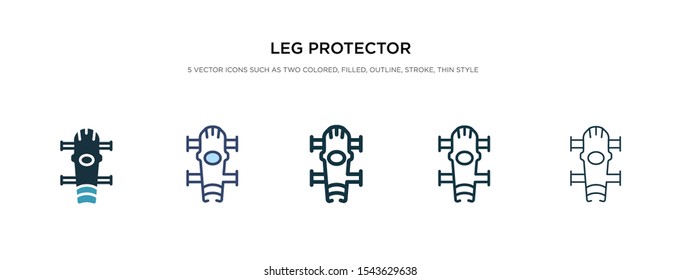 leg protector icon in different style vector illustration. two colored and black leg protector vector icons designed in filled, outline, line and stroke style can be used for web, mobile, ui