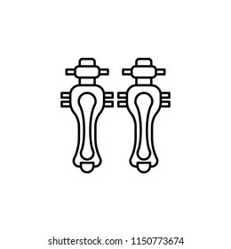 leg protector icon. Element of motor sport icon for mobile concept and web apps. Thin line leg protector icon can be used for web and mobile