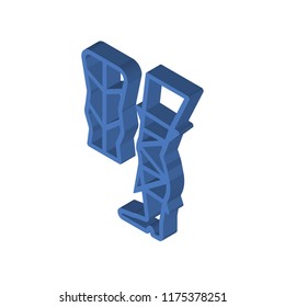 Leg protector isometric left top view 3D icon