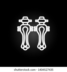 leg protector neon icon. Elements of motor sports set. Simple icon for websites, web design, mobile app, info graphics