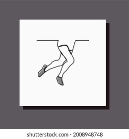 leg run one line art continuous
