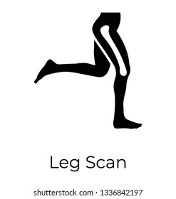 Leg Scan, Solid Vector Icon, 