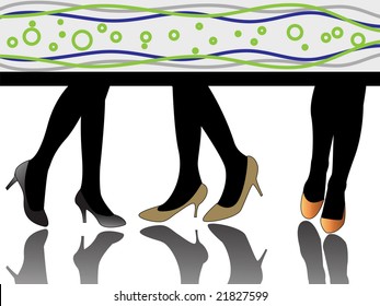 Leg silhouettes with High heels