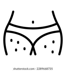 Leg skin problem icon outline vector. Allergic disease. Exam medicine