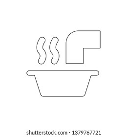 leg soak outline icon. Signs and symbols can be used for web, logo, mobile app, UI, UX