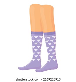 Vector de caricatura de icono de garrapatas. Pie de invierno. Mujer enana