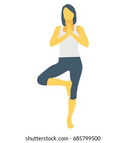 
Leg Stretch Yoga woman Color Vector Icon 
