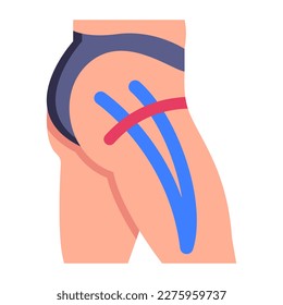 Leg taping flat icon with high quality graphics  