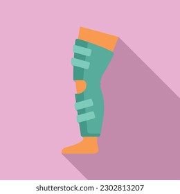 Leg treatment icon flat vector. Medical disease. Doctor inflammation