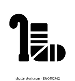 leg vector glyph flat icon 
