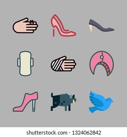 leg vector icon set