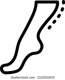 ilustración de vector de pierna en un fondo transparente.Símbolos de calidad premium.Icono de vector de trazo para el diseño de concepto y gráfico.