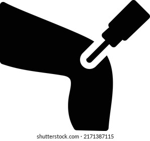 ilustración del vector de pierna en un fondo transparente. Símbolos de calidad superior. Iconos vectoriales de glifos para diseño de conceptos y gráficos. 

