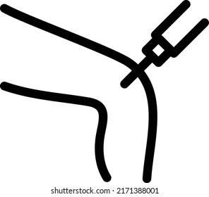 ilustración del vector de pierna en un fondo transparente. Símbolos de calidad superior. Iconos vectoriales de línea delgada para el diseño de conceptos y gráficos. 
