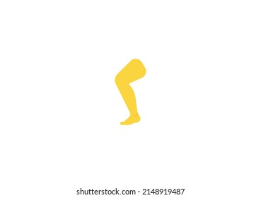 Vector De Piernas Emoticon Aislado. Icono de la pierna
