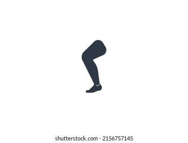 Leg Vector Isolated Emoticon. Leg Icon
