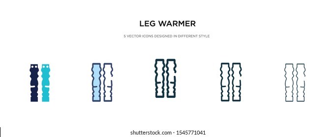 leg warmer icon in different style vector illustration. two colored and black leg warmer vector icons designed in filled, outline, line and stroke style can be used for web, mobile, ui