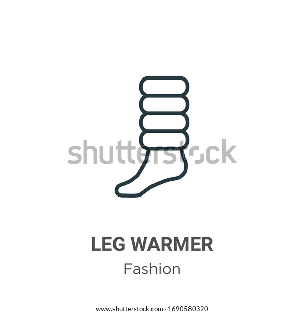 Leg warmer outline\
vector icon. Thin line black leg warmer icon, flat vector simple\
element illustration from editable fashion concept isolated stroke\
on white background