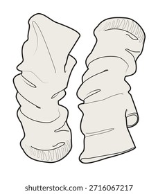 Beinwärmer technische Illustration Vektor Mockup Vorlage.