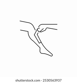 leg waxing icon sign vector